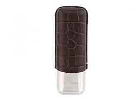 S.T. Dupont Etui 2 Cigarren Dandy Croco braun